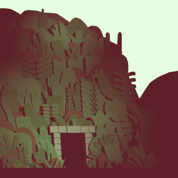 An alternate rendering of 'Forest Cave Entrances'