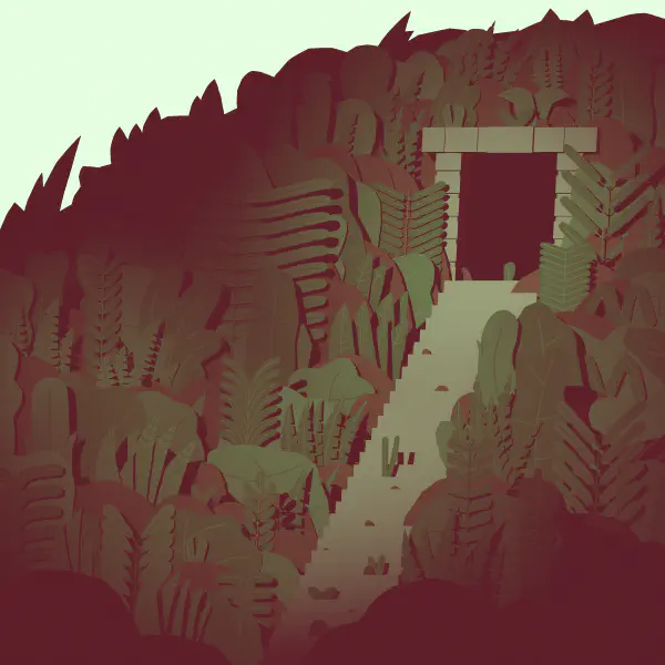 An alternate rendering of 'Forest Cave Entrances'