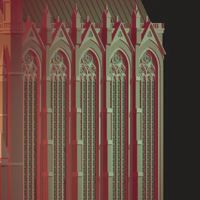 A closeup detail of 'Sainte-Chapelle'